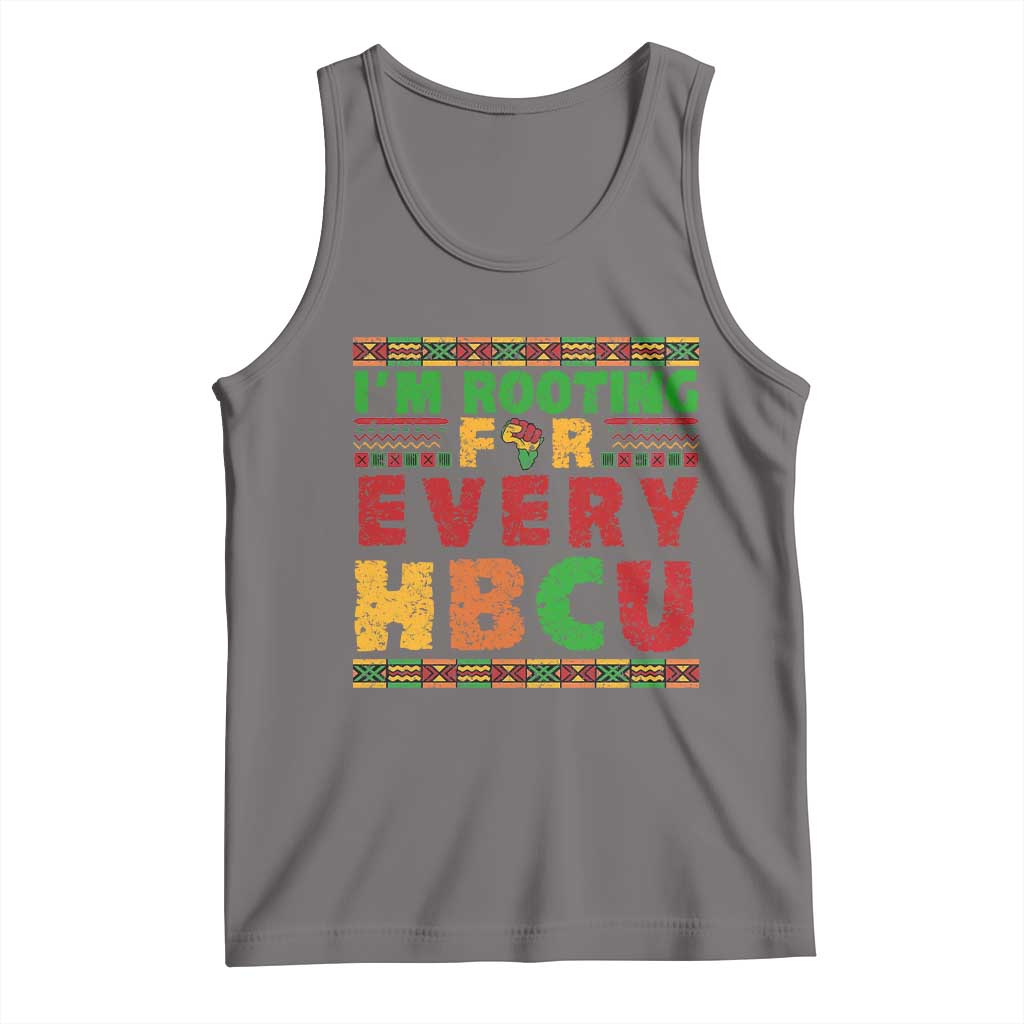 I’m Rooting for Every HBCU Tank Top Pan African Pride College Support Statement TS02 Deep Heather Print Your Wear