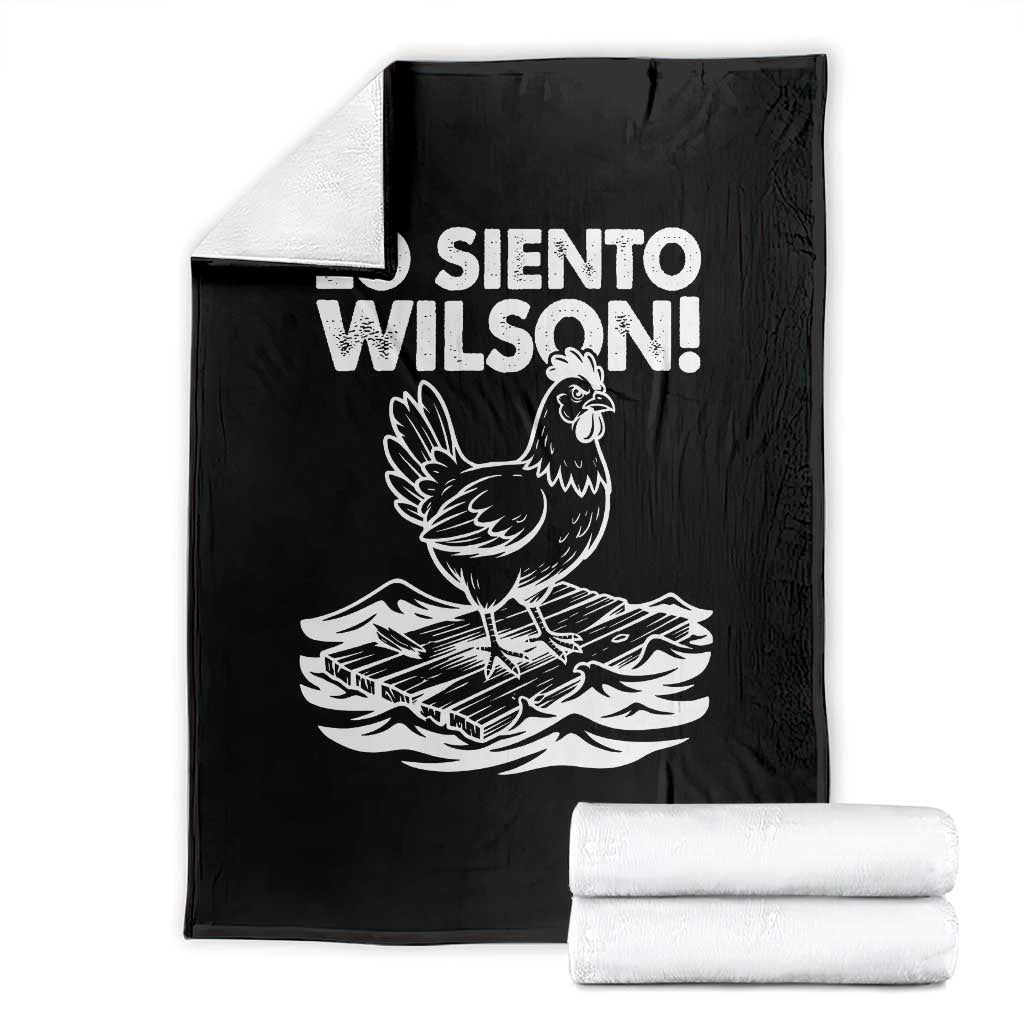 Lo Siento Wilson Funny Chicken Floating Meme Throw Blanket Viral Rooster Spanish Apology Trend TS02 Black Print Your Wear