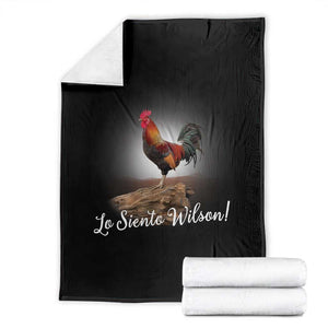Lo Siento Wilson Funny Chicken Floating Meme Throw Blanket Dramatic Rooster Parody Spanish Apology TS02 Black Print Your Wear
