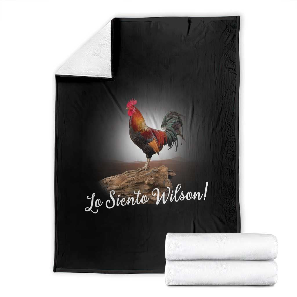 Lo Siento Wilson Funny Chicken Floating Meme Throw Blanket Dramatic Rooster Parody Spanish Apology TS02 Black Print Your Wear