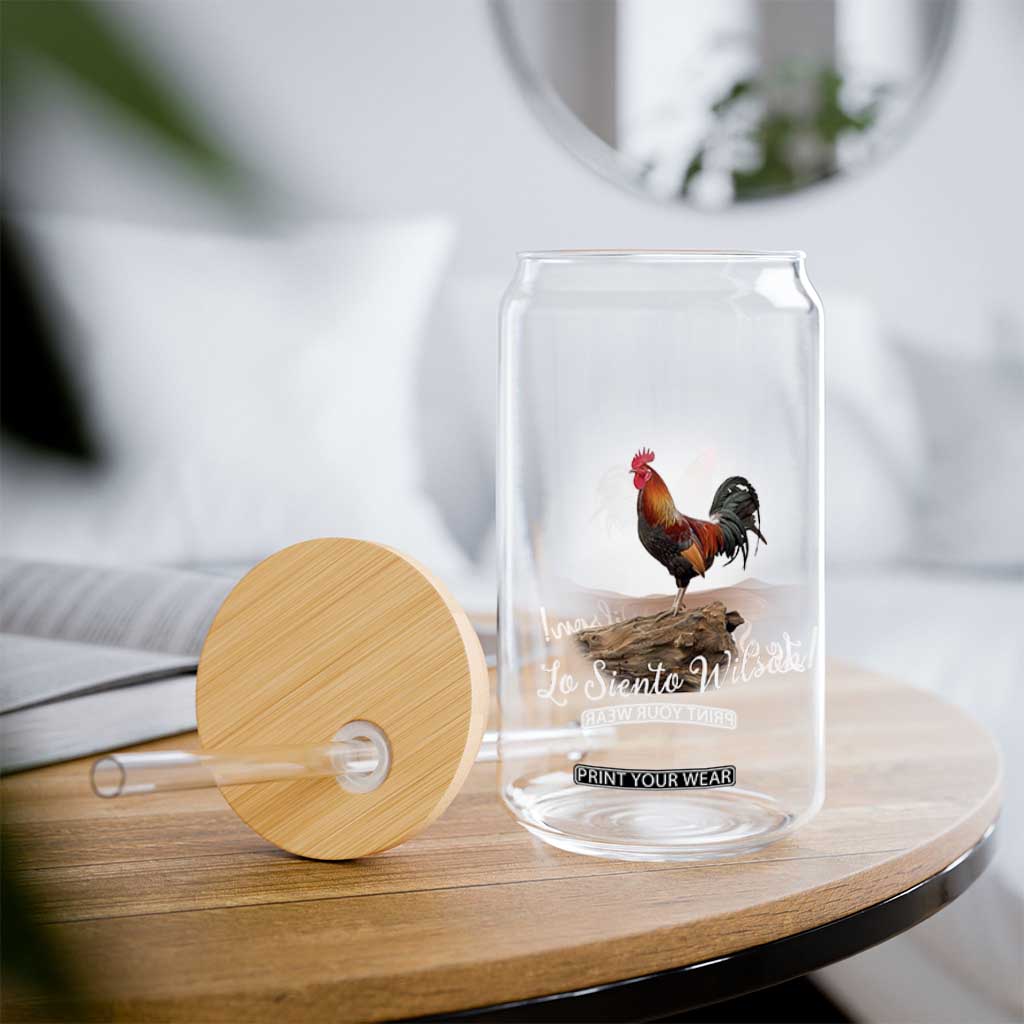 Lo Siento Wilson Funny Chicken Floating Meme Glass Can Dramatic Rooster Parody Spanish Apology TS02 Print Your Wear