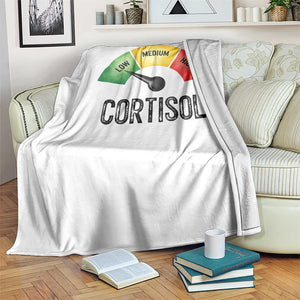 Funny Low Cortisol Stress Meter Throw Blanket Low Medium High Anxiety Humor TS02 Print Your Wear