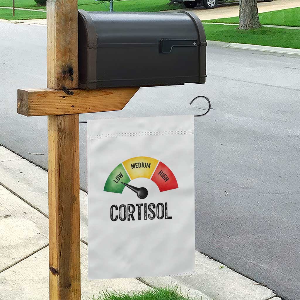 Funny Low Cortisol Stress Meter Garden Flag Low Medium High Anxiety Humor TS02 Print Your Wear