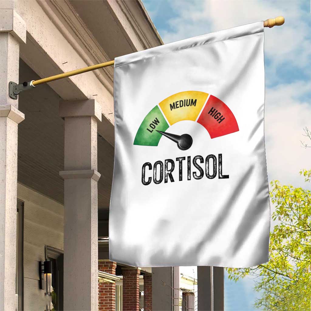 Funny Low Cortisol Stress Meter Garden Flag Low Medium High Anxiety Humor TS02 Print Your Wear