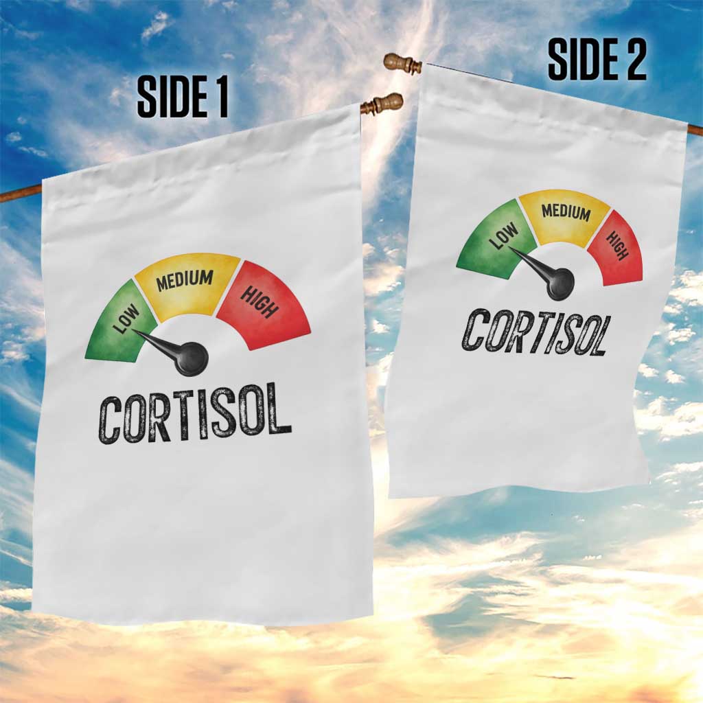 Funny Low Cortisol Stress Meter Garden Flag Low Medium High Anxiety Humor TS02 Print Your Wear