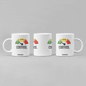 Funny Low Cortisol Stress Meter Coffee Mug Low Medium High Anxiety Humor TS02 Print Your Wear