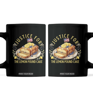 Justice for the Lemon Pound Cake Vintage Coffee Mug Funny Viral Meme Dessert Parody Rap Fans TS02 Black Print Your Wear