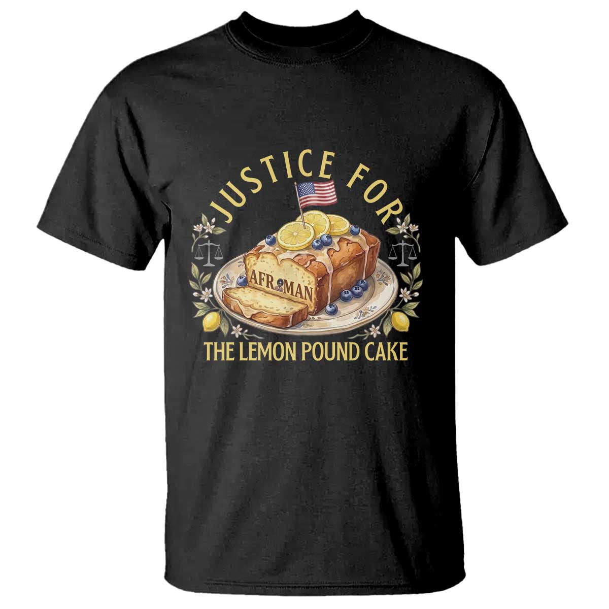 Justice for the Lemon Pound Cake Vintage T Shirt - Funny Viral Meme Dessert Parody Rap Fans TS02 Black Print Your Wear