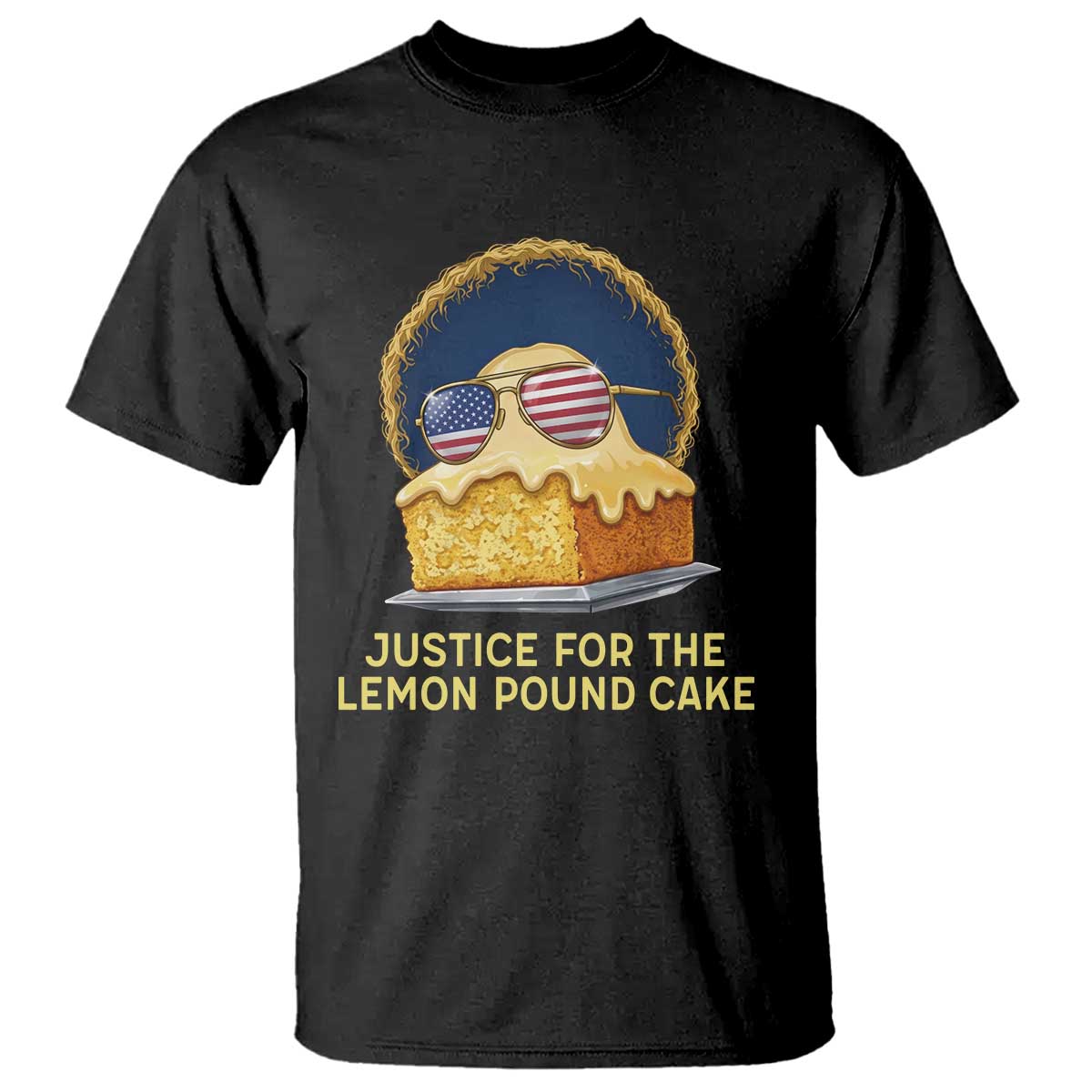 Justice for the Lemon Pound Cake T Shirt - Viral Meme Dessert Parody Retro Hip Hop Vibe TS02 Black Print Your Wear