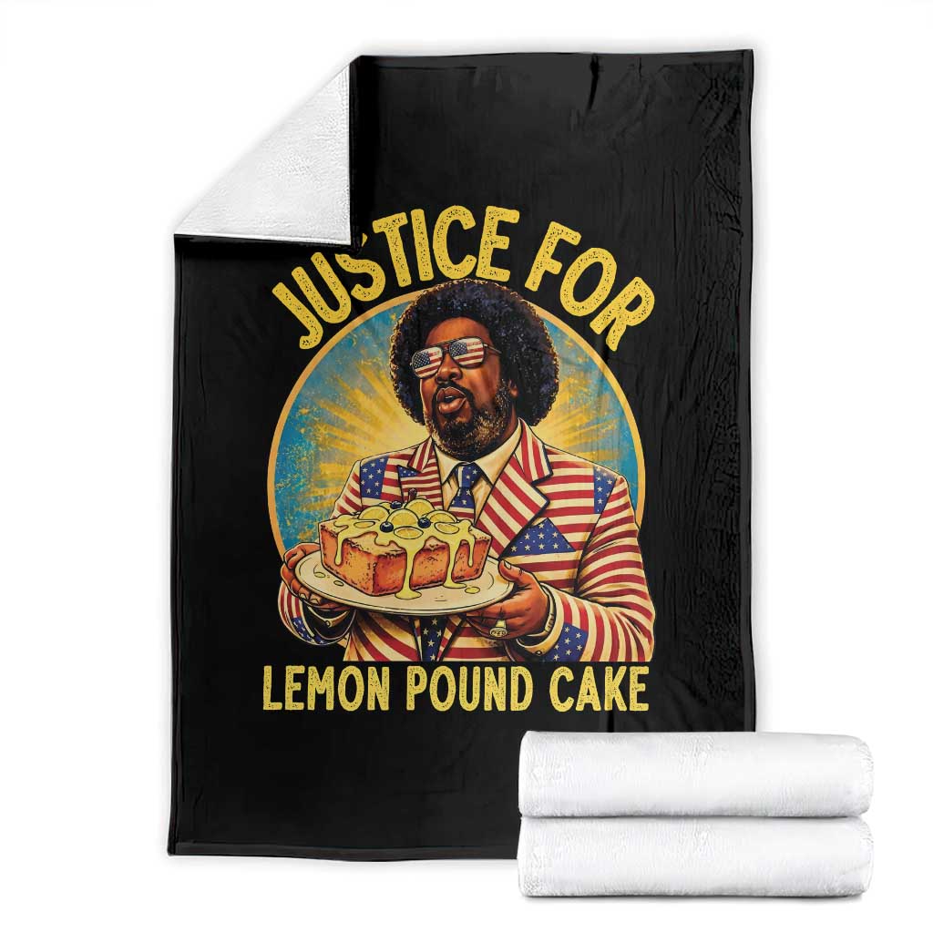 Justice for Lemon Pound Cake Patriotic Meme Throw Blanket Funny Viral Hip Hop Parody for Music Rap Fans TS02 Black Print Your Wear