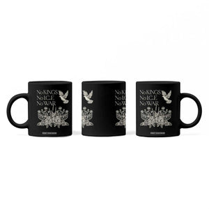 No Wars No Ice No Kings Botanical Dove Coffee Mug Peace Symbol Anti War Human Rights Protest TS02 Print Your Wear