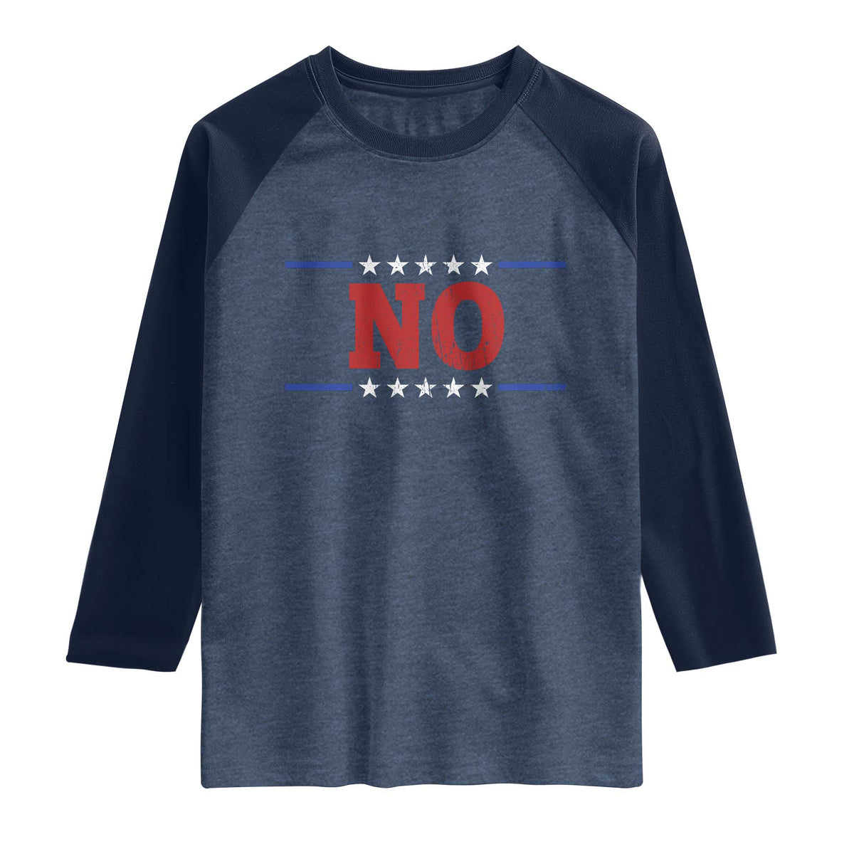 No Protest Patriotic Raglan Shirt Red White Blue Freedom Political Satire TS02 Heather Denim Navy Print Your Wear