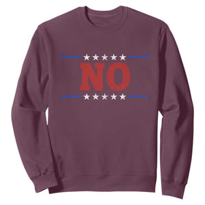 No Protest Patriotic Sweatshirt Red White Blue Freedom Political Satire TS02 Maroon Print Your Wear