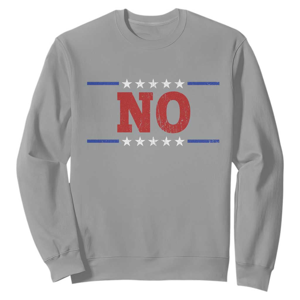 No Protest Patriotic Sweatshirt Red White Blue Freedom Political Satire TS02 Sport Gray Print Your Wear