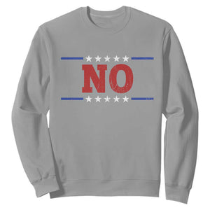 No Protest Patriotic Sweatshirt Red White Blue Freedom Political Satire TS02 Sport Gray Print Your Wear