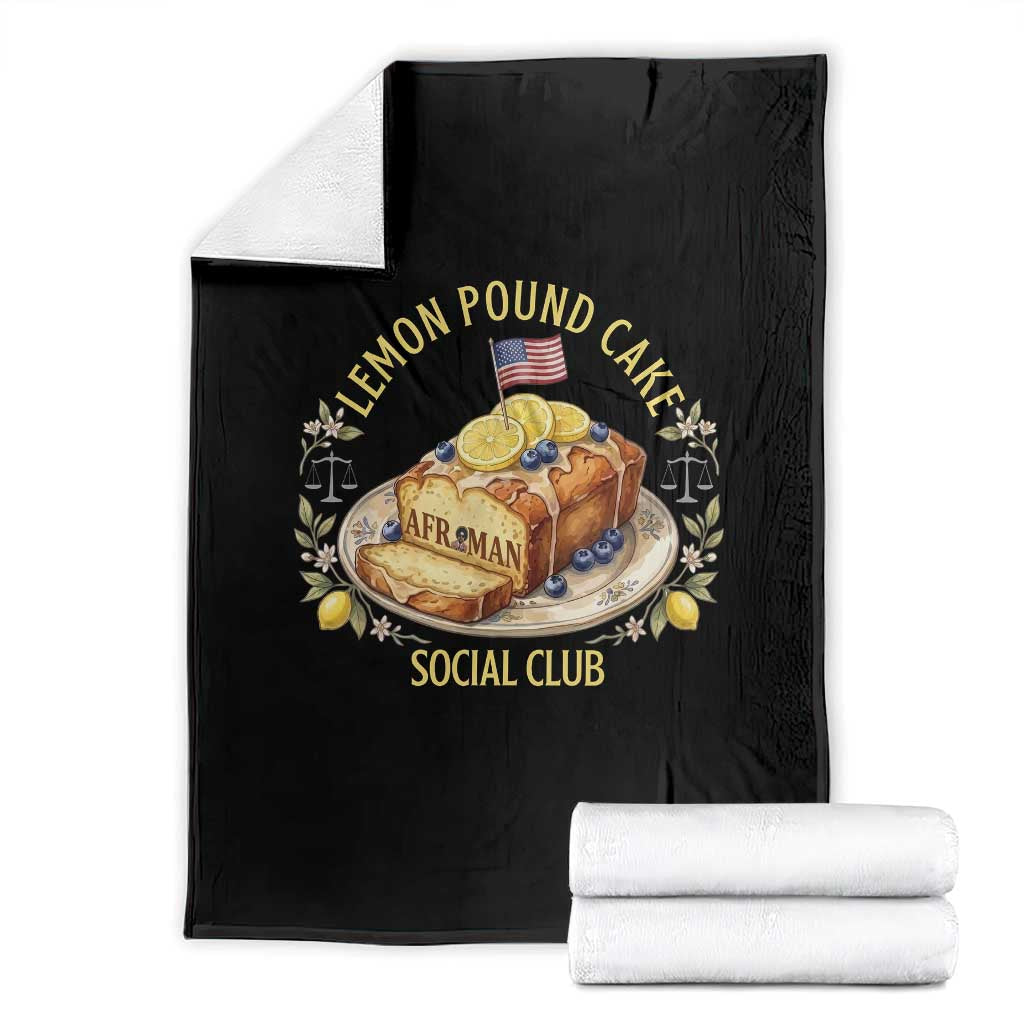 Lemon Pound Cake Social Club Throw Blanket Funny Viral Meme Dessert Parody Rap Fans TS02 Black Print Your Wear