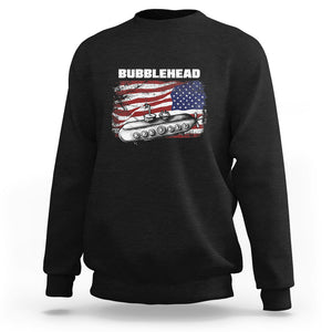 Navy Veteran Sweatshirt Bubblehead Submarine American Flag TS02 Dark Heather Printyourwear