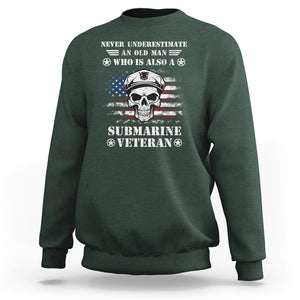 Navy Veteran Sweatshirt Submariner Skull American Flag TS02 Printyourwear