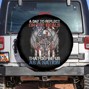 American Patriotic Spare Tire Cover A Day To Reflect On The Ideals That Define Us As A Nation TS02 No hole Black Print Your Wear