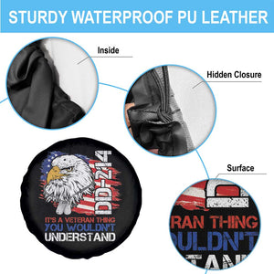 American Veteran Spare Tire Cover It's A Veteran Thing You Wouldn't Understand US Eagle DD-214 TS02 Print Your Wear