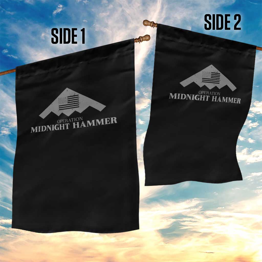 Operation Midnight Hammer Garden Flag Stealth Patriot TS02 Print Your Wear