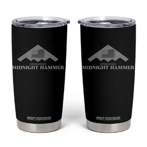 Operation Midnight Hammer Tumbler Cup Stealth Patriot TS02 Black Print Your Wear