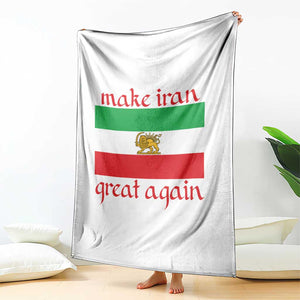Make Iran Great Again Throw Blanket Vintage Lion and Sun Flag Patriotic Iranian Pride TS02 Print Your Wear