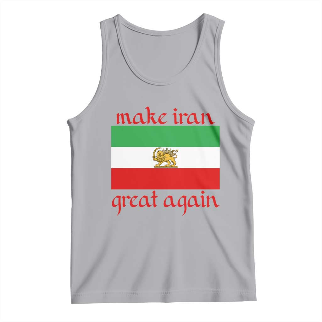 Make Iran Great Again Tank Top Vintage Lion and Sun Flag Patriotic Iranian Pride TS02 Athletic Heather Print Your Wear