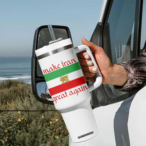 Make Iran Great Again Tumbler With Handle Vintage Lion and Sun Flag Patriotic Iranian Pride TS02 Print Your Wear