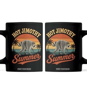 Hot Jimothy Summer Retro Sunset Beach Graphic Coffee Mug Funny Viral Seattle Raccoon Meme TS02 Black Print Your Wear