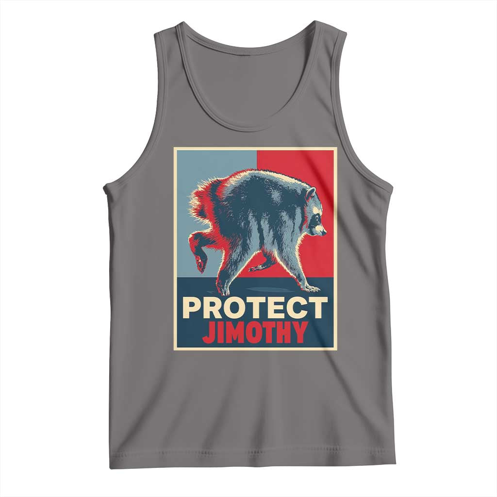 Protect Jimothy Seattle Raccoon Supporter Tank Top Hope Style Poster Parody Graphic TS02 Deep Heather Print Your Wear