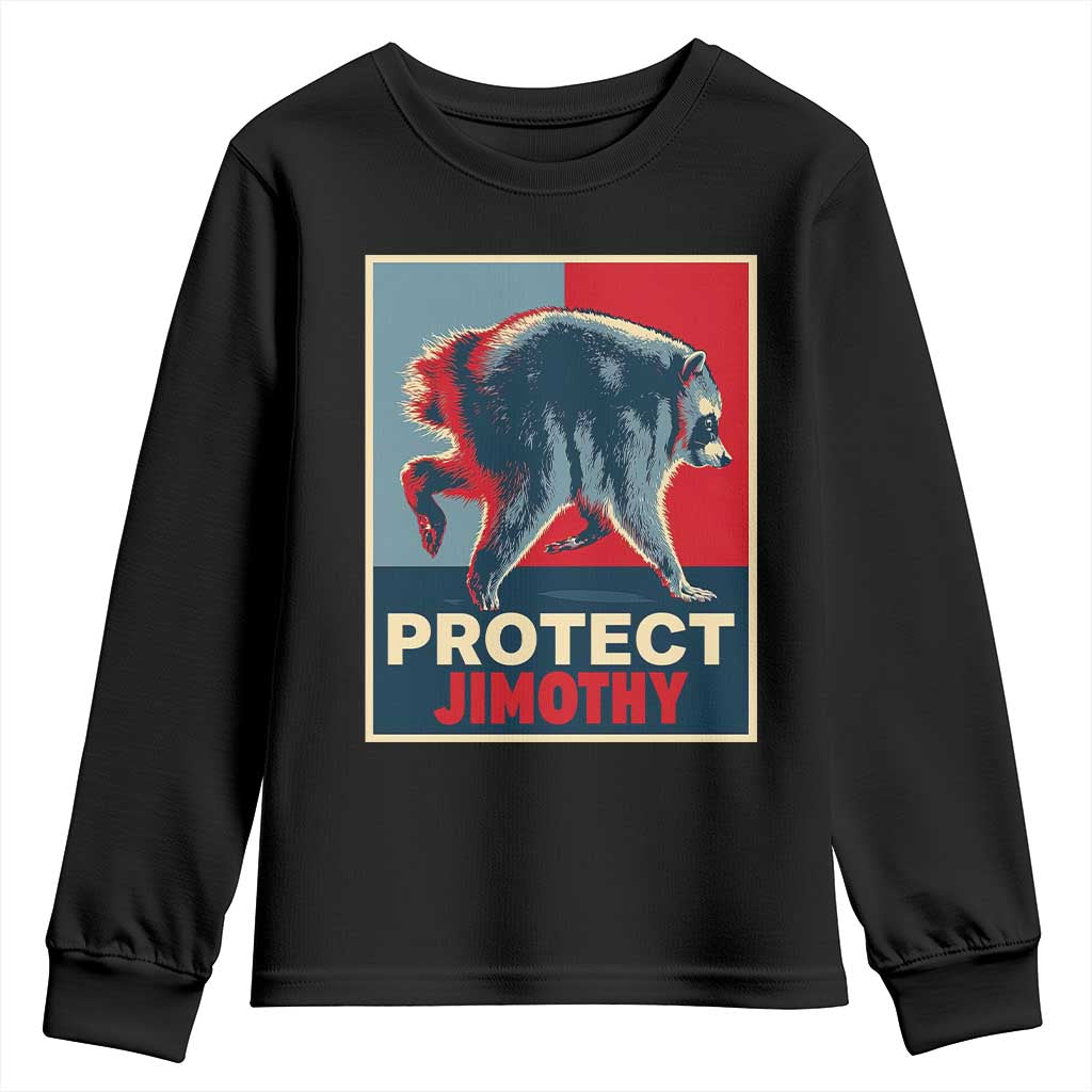 Protect Jimothy Seattle Raccoon Supporter Youth Sweatshirt Hope Style Poster Parody Graphic TS02 Black Print Your Wear