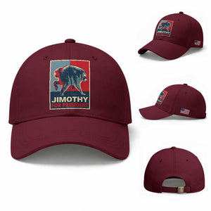 Jimothy For President Parody Baseball Cap Hope Style Viral Seattle Raccoon Graphic TS02 Baseball Cap Universal Fit Maroon Print Your Wear