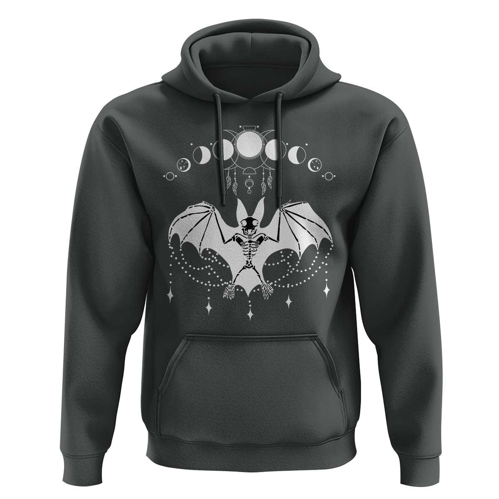 Halloween Bat Hoodie Stay Spooky Witchy Celestial Dark Academia TS02 Dark Heather Print Your Wear