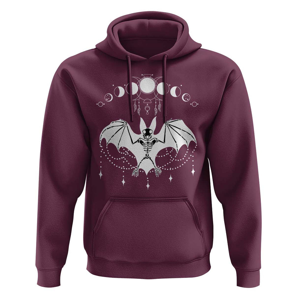 Halloween Bat Hoodie Stay Spooky Witchy Celestial Dark Academia TS02 Maroon Print Your Wear