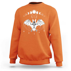 Halloween Bat Sweatshirt Stay Spooky Witchy Celestial Dark Academia TS02 Orange Print Your Wear