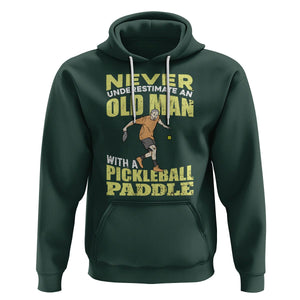 Old Man Pickleball Hoodie It's Weird Being The Same Age As Old People TS02 Dark Forest Green Printyourwear