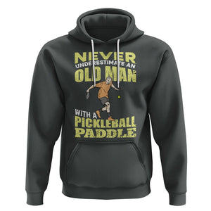 Old Man Pickleball Hoodie It's Weird Being The Same Age As Old People TS02 Dark Heather Printyourwear