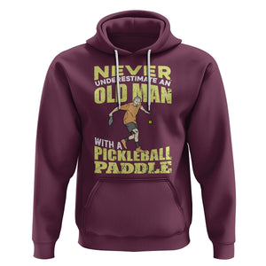 Old Man Pickleball Hoodie It's Weird Being The Same Age As Old People TS02 Maroon Printyourwear