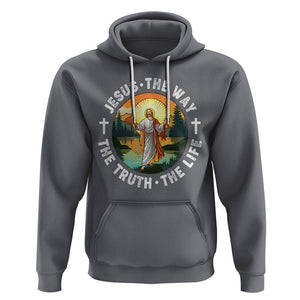 Jesus Hoodie The Way The Truth The Life TS02 Charcoal Printyourwear