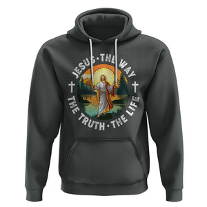 Jesus Hoodie The Way The Truth The Life TS02 Dark Heather Printyourwear