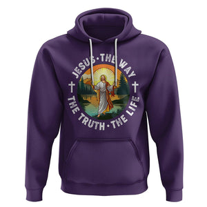 Jesus Hoodie The Way The Truth The Life TS02 Purple Printyourwear