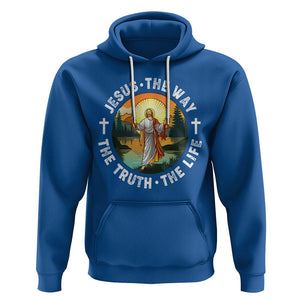 Jesus Hoodie The Way The Truth The Life TS02 Royal Blue Printyourwear