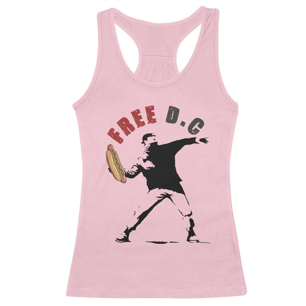 Free DC Sandwich Toss Racerback Tank Top Washington DC Political Satire TS02 Light Pink Print Your Wear
