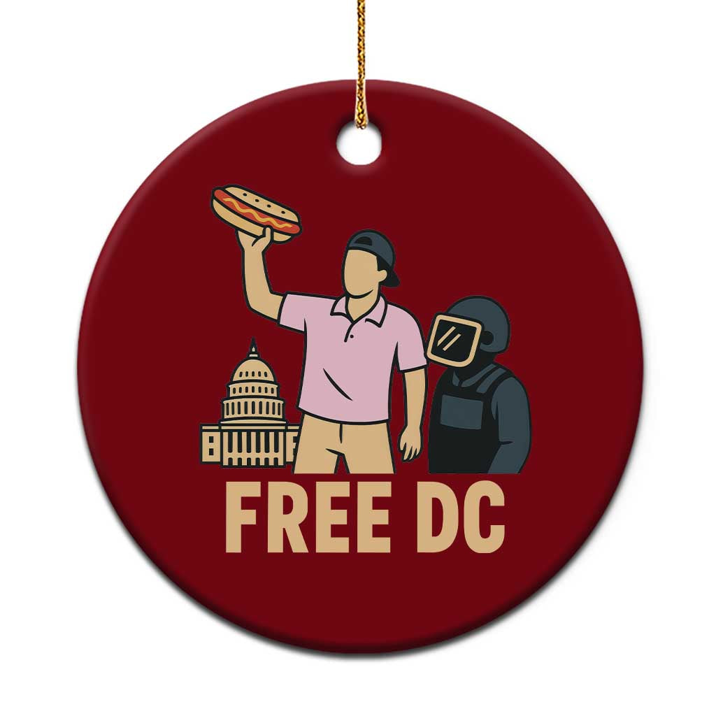 Free DC Sandwich Guy Ceramic Ornament Washington DC Pride Political Satire TS02 1pc Red Print Your Wear