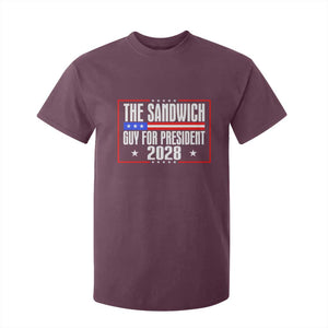 The Sandwich Guy for President 2028 T Shirt For Kid Funny Patriotic Campaign Parody TS02 Maroon Print Your Wear