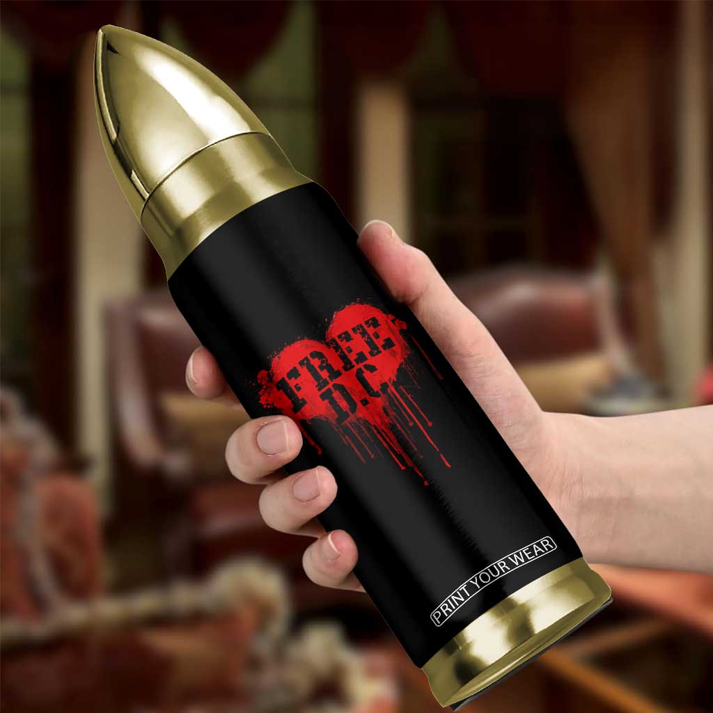 Free DC Graffiti Dripping Heart Graphic Bullet Tumbler Washington DC Pride Political Satire TS02 Print Your Wear