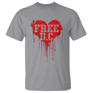 Free DC Graffiti Dripping Heart Graphic T Shirt Washington DC Pride Political Satire TS02 Sport Gray Print Your Wear