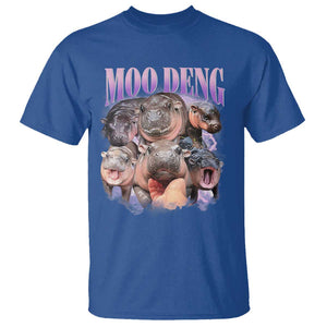 Baby Hippo Moo Deng T Shirt Funny Moo-deng Baby Pygmy Hippopotamus TS02 Royal Blue Print Your Wear