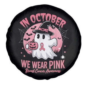 Halloween Breast Cancer Awareness Spare Tire Cover In October We Wear Pink Cute Boo Sheet TS02 Print Your Wear